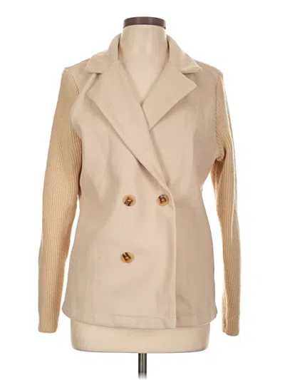 Pre-owned Unbranded Blazer Jacket In Tan