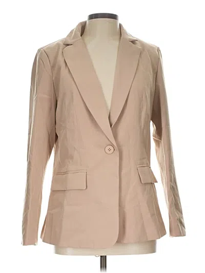 Pre-owned Unbranded Blazer Jacket In Tan