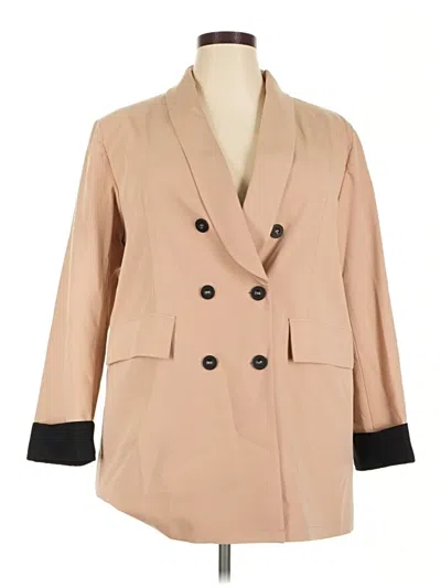 Pre-owned Unbranded Blazer Jacket In Tan