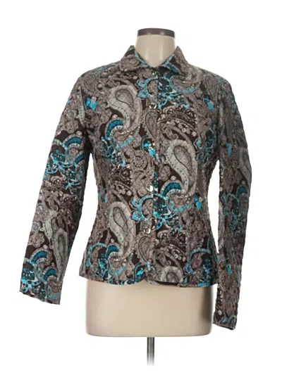 Pre-owned Unbranded Blazer Jacket In Teal