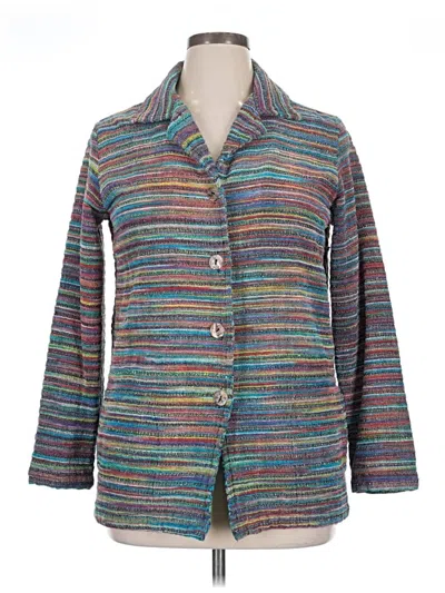 Pre-owned Unbranded Blazer Jacket In Teal