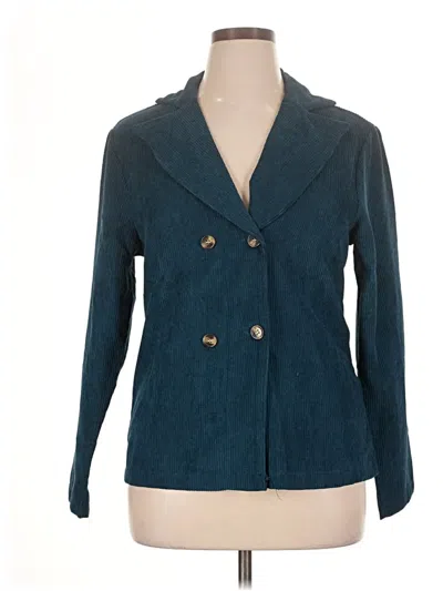 Pre-owned Unbranded Blazer Jacket In Teal