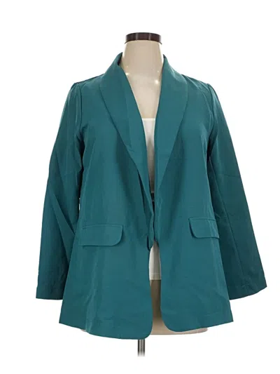 Pre-owned Unbranded Blazer Jacket In Teal
