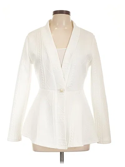 Pre-owned Unbranded Blazer Jacket In White