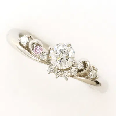 Pre-owned Unbranded Blue Clear Pink Platinum Platinum 900 Band Ring () In Multi