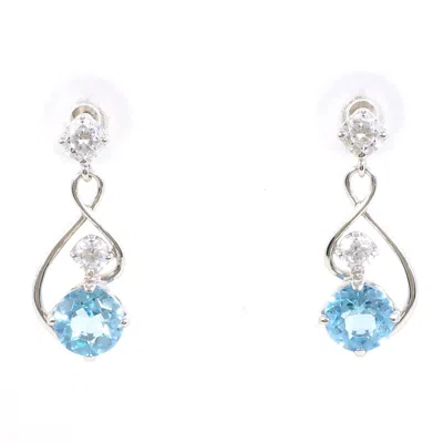 Pre-owned Unbranded Blue Gold Gold (10k) Drop Earrings () In Multi