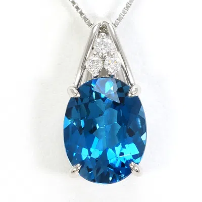 Pre-owned Unbranded Blue Platinum Platinum 850 Platinum 900 Necklace () In Multi