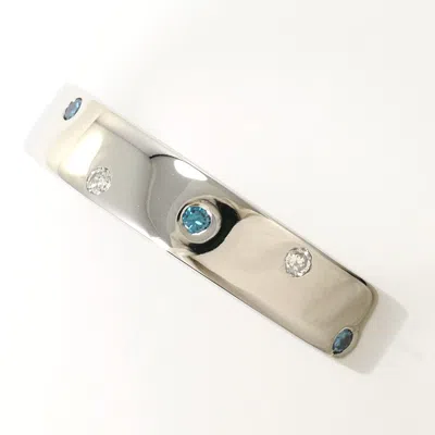 Pre-owned Unbranded Blue Platinum Platinum 900 Band Ring () In Multi