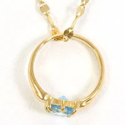 Pre-owned Unbranded Blue Yellow Gold Yellow Gold (18k) Necklace () In Multi