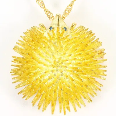 Pre-owned Unbranded Blue Yellow Gold Yellow Gold (18k) Necklace () In Multi