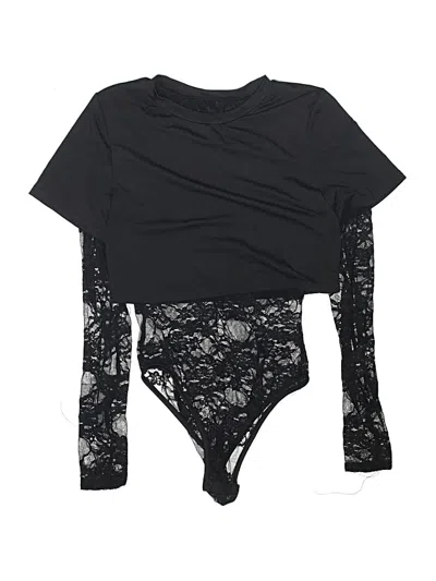 Pre-owned Unbranded Bodysuit In Black