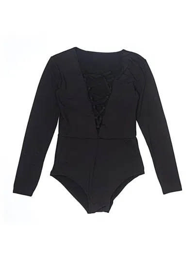 Pre-owned Unbranded Bodysuit In Black