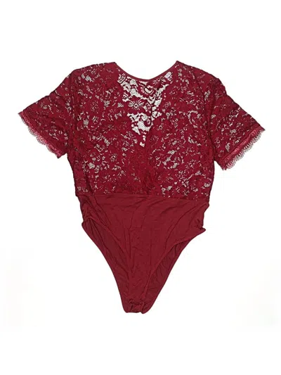 Pre-owned Unbranded Bodysuit In Burgundy