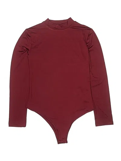 Pre-owned Unbranded Bodysuit In Burgundy