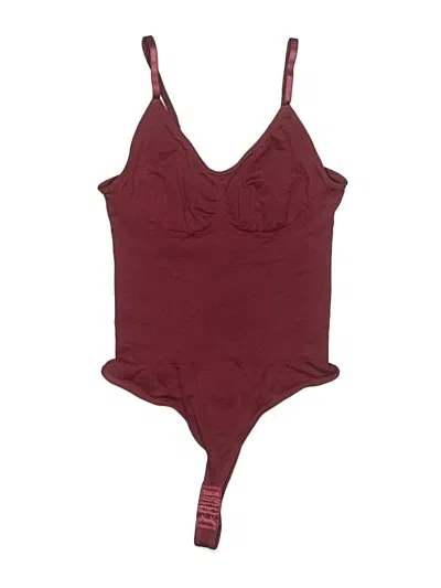 Pre-owned Unbranded Bodysuit In Burgundy