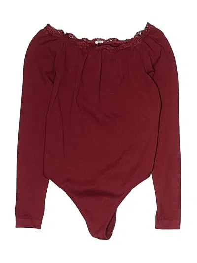 Pre-owned Unbranded Bodysuit In Burgundy