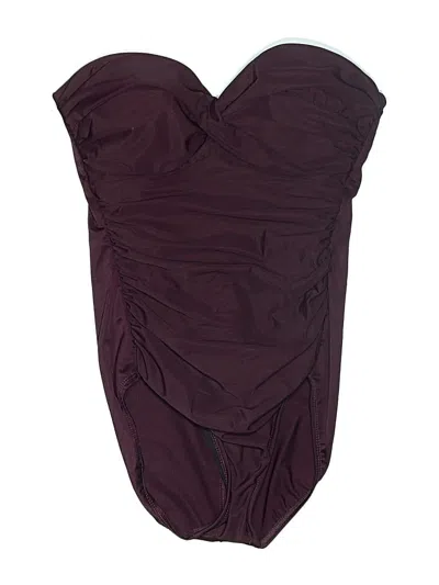 Pre-owned Unbranded Bodysuit In Burgundy
