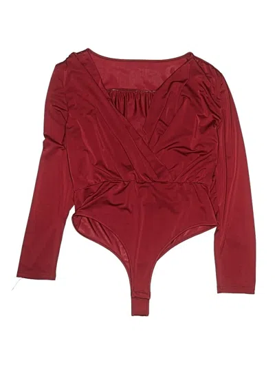 Pre-owned Unbranded Bodysuit In Burgundy