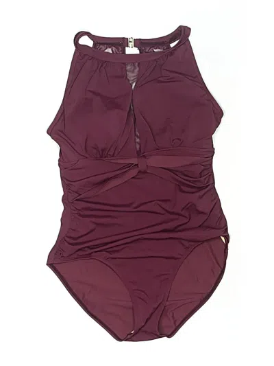 Pre-owned Unbranded Bodysuit In Burgundy