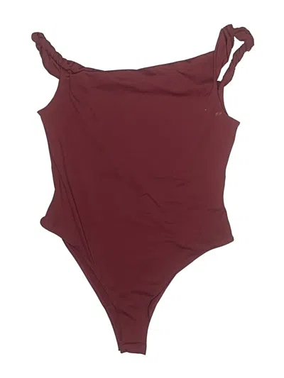 Pre-owned Unbranded Bodysuit In Burgundy