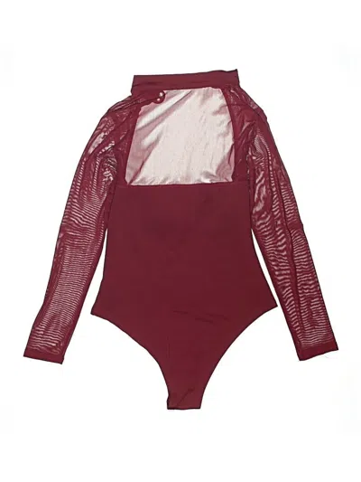 Pre-owned Unbranded Bodysuit In Burgundy