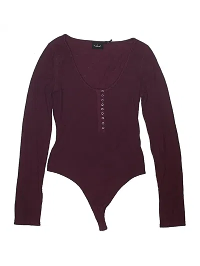 Pre-owned Unbranded Bodysuit In Burgundy