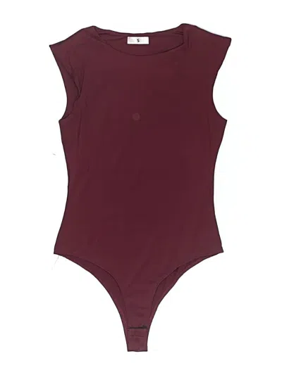 Pre-owned Unbranded Bodysuit In Burgundy