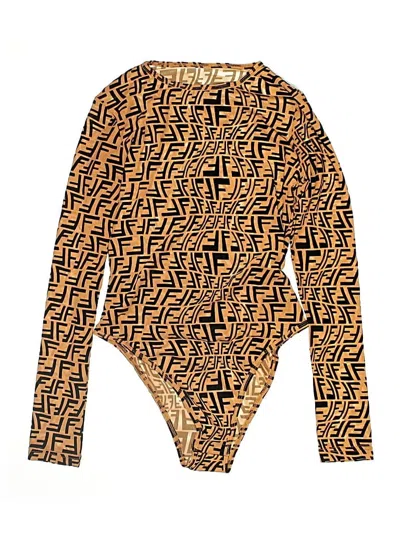 Pre-owned Unbranded Bodysuit In Gold