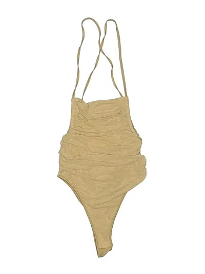 Pre-owned Unbranded Bodysuit In Tan
