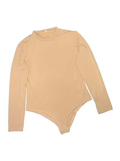Pre-owned Unbranded Bodysuit In Tan