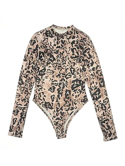 Pre-owned Unbranded Bodysuit In Tan