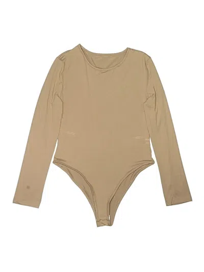 Pre-owned Unbranded Bodysuit In Tan