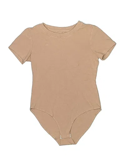 Pre-owned Unbranded Bodysuit In Tan