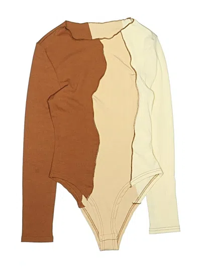 Pre-owned Unbranded Bodysuit In Tan