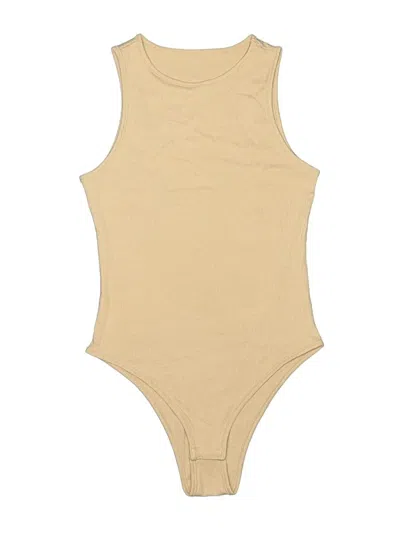 Pre-owned Unbranded Bodysuit In Tan