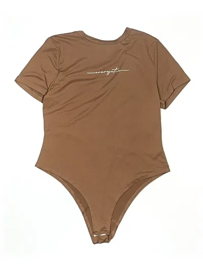 Pre-owned Unbranded Bodysuit In Tan