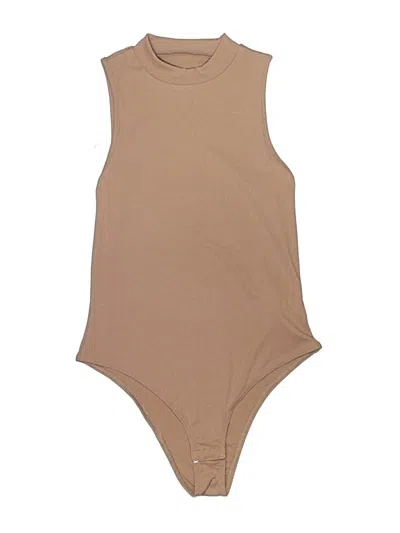 Pre-owned Unbranded Bodysuit In Tan