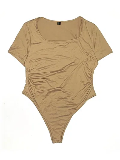 Pre-owned Unbranded Bodysuit In Tan