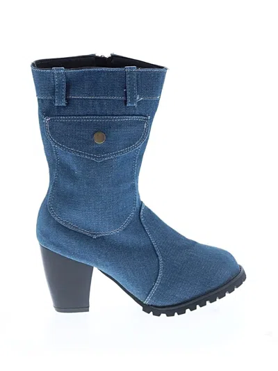 Pre-owned Unbranded Boots In Blue