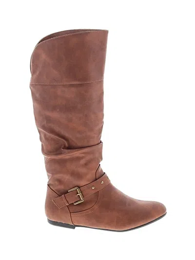 Pre-owned Unbranded Boots In Brown