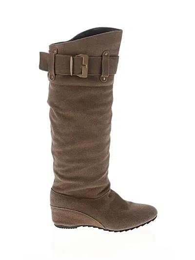 Pre-owned Unbranded Boots In Brown
