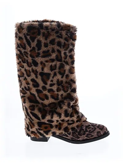 Pre-owned Unbranded Boots In Brown