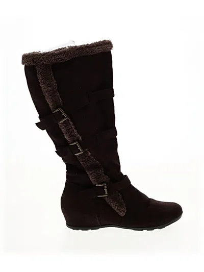 Pre-owned Unbranded Boots In Brown
