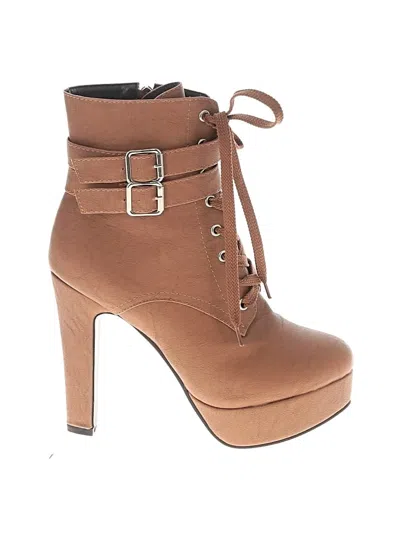 Pre-owned Unbranded Boots In Brown