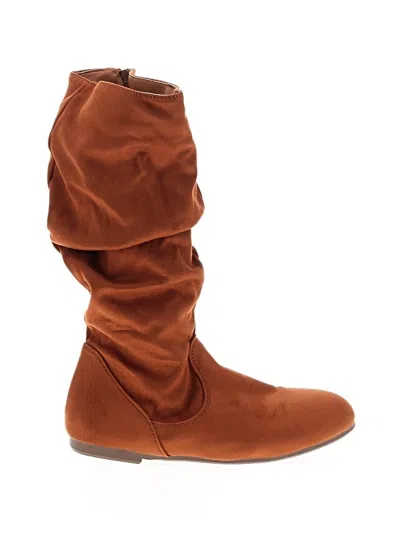 Pre-owned Unbranded Boots In Brown
