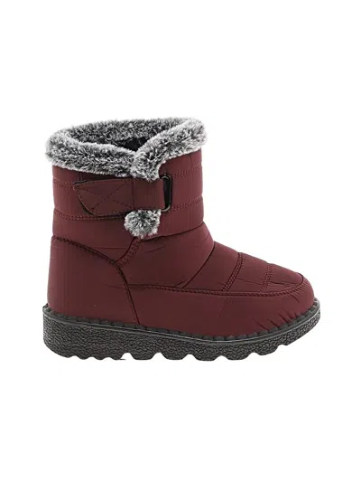 Pre-owned Unbranded Boots In Burgundy