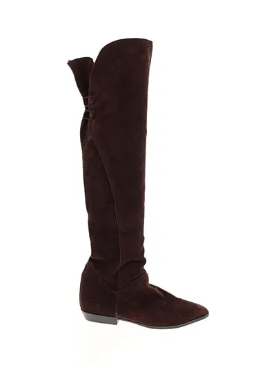Pre-owned Unbranded Boots In Burgundy