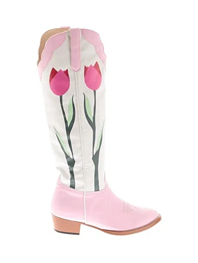 Pre-owned Unbranded Boots In Pink