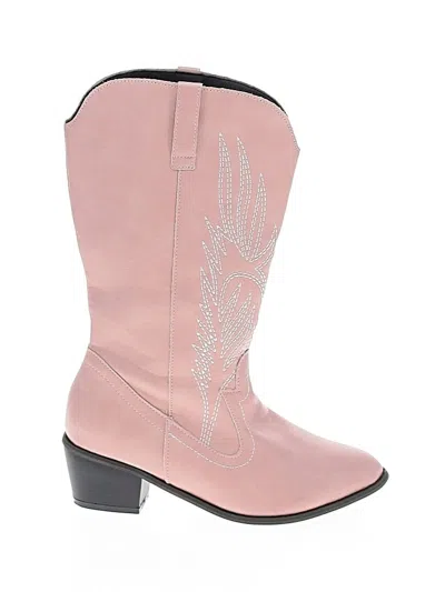 Pre-owned Unbranded Boots In Pink