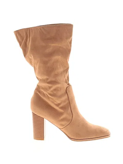 Pre-owned Unbranded Boots In Tan